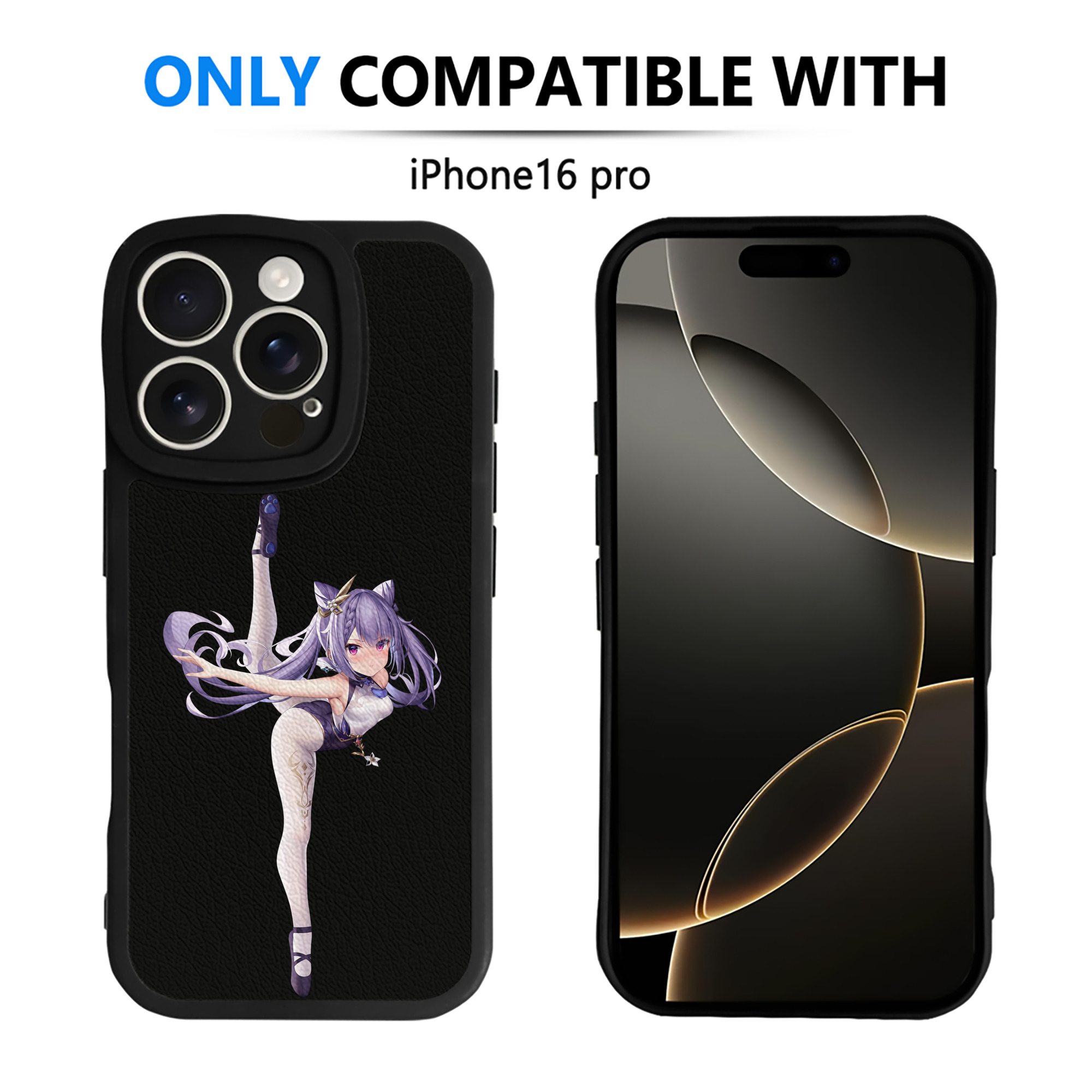げんし神 刻晴 こくせい genshin Kokusei 【iPhone 16シリーズ対応】シリコンスマホケース（レザー調） 材質：シリコン
